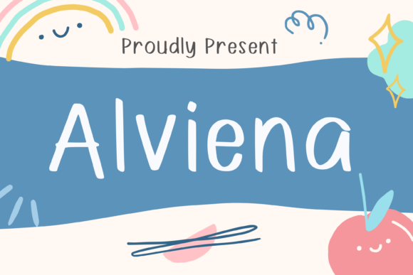 Alviena Font: A Sweet and Friendly Display Typeface for Creative Projects
