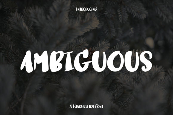 Ambiguous Font: A Polished Display Typeface for Business Branding