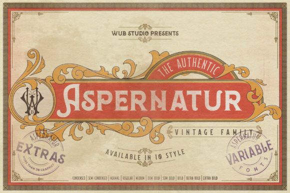 Aspernatur Font: A Bold Vintage Typeface for Craft Creators