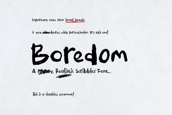 Boredom Font: Quirky Display Typography for Crafters