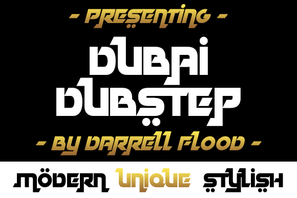 Dubai Dubstep: A Modern Arabic Display Typeface for Creative Projects