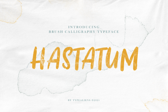 Hastatum Brushed Display Typeface for Handmade Brands