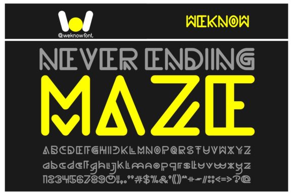 Never Ending Maze: A Bold Display Font for Marketers
