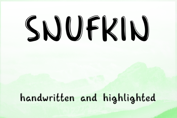 Snufkin Display Font for Handmade Labels and Creative Branding