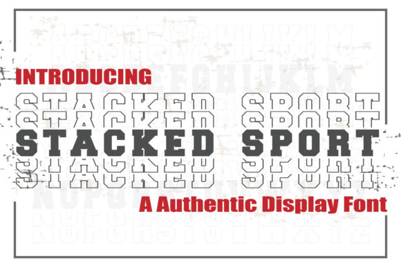 Stacked Sport Typeface for Bold Craft Projects